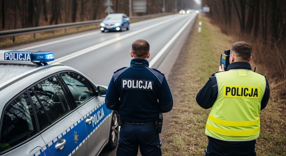 Motocyklista na jednym kole ukarany mandatem i utratą prawa jazdy